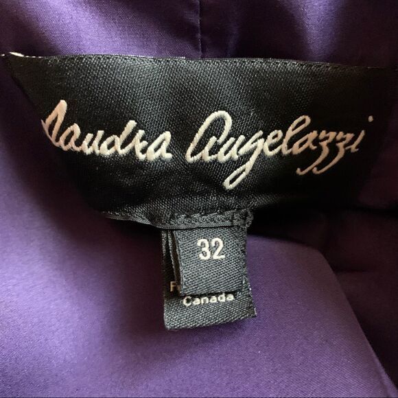 SANDRA Angelozzi purple short sleeve tailored blazer size 32 - Picture 7 of 12